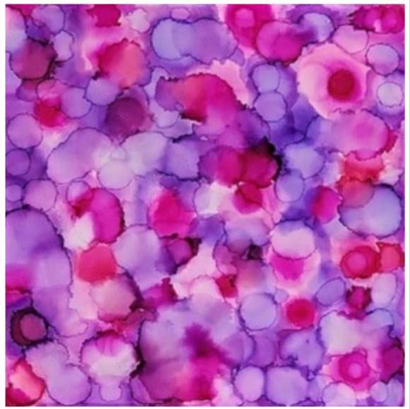 Hand Crafted Pink and Purple Abstract Design 12x12 Inches Canvas Picture - Picture 4 of 4